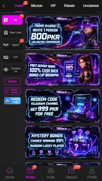 786ACE GAME MAIN PAGE